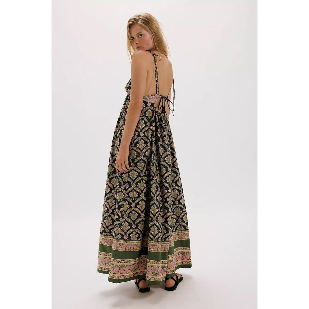 New Free People Sorrento Stroll Printed Maxi Dress Size L - Picture 4 of 14